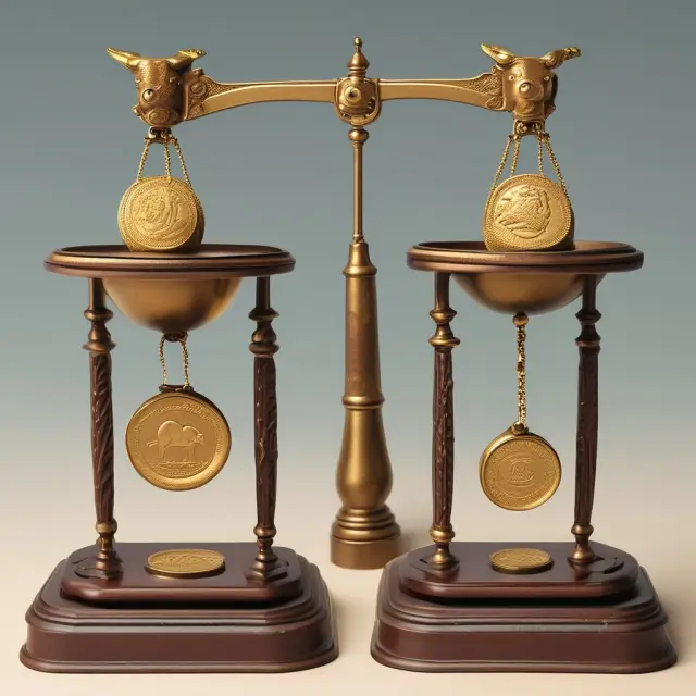 Scales comparing standard costs to actual inventory or COGS costs in cost accounting