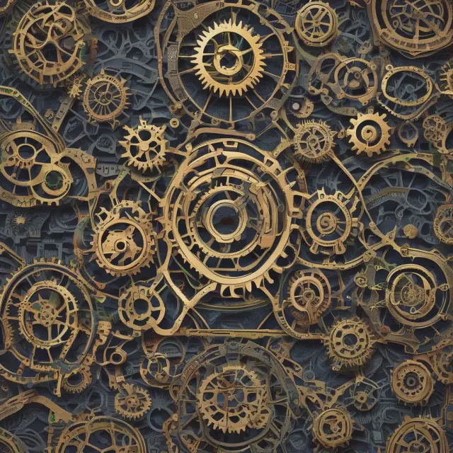 Gears illustrating the relationship between activities and cost drivers in Activity-Based Costing.