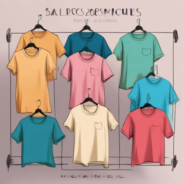 A set of scales balancing, as a new T-shirt is added, illustrating marginal costing