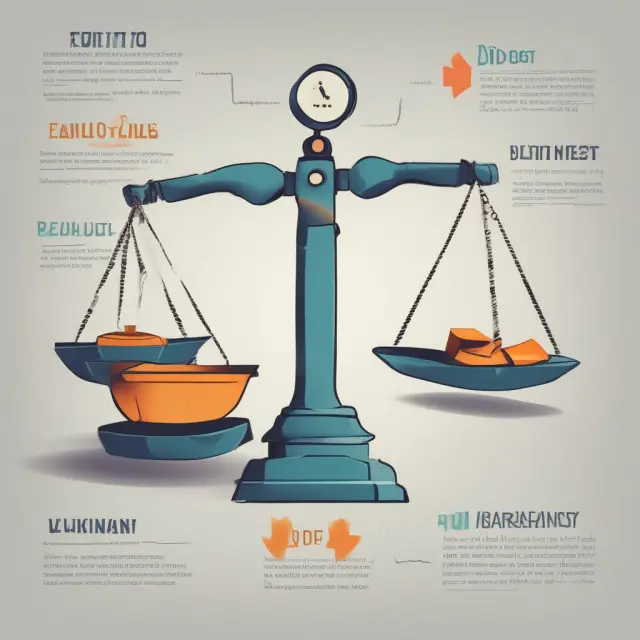 Scales represent various cost types in a cost-benefit analysis: direct, indirect, intangible, opportunity, and regulatory.