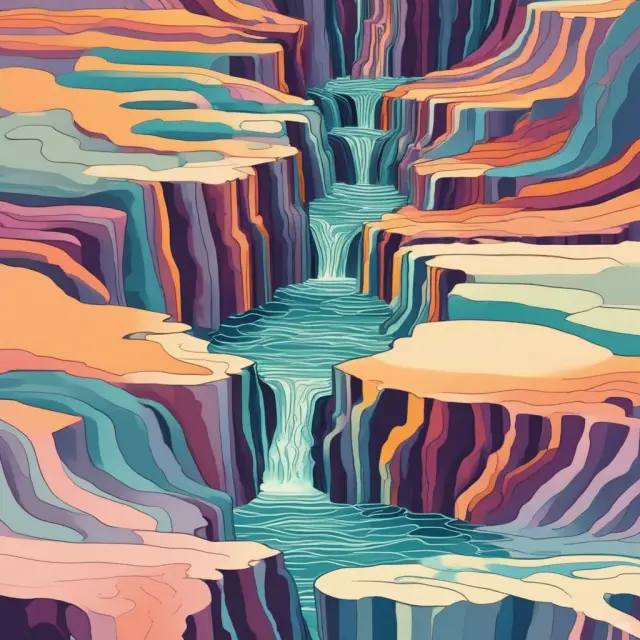 An image depicting intangible costs represented as a flowing river against quantifiable benefits on a scale to highlight the challenge of evaluating non-monetary factors in cost-benefit analysis.