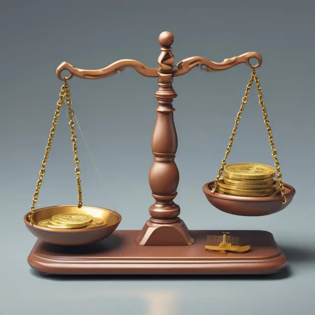 Balance scale comparing cost savings to expenses in business