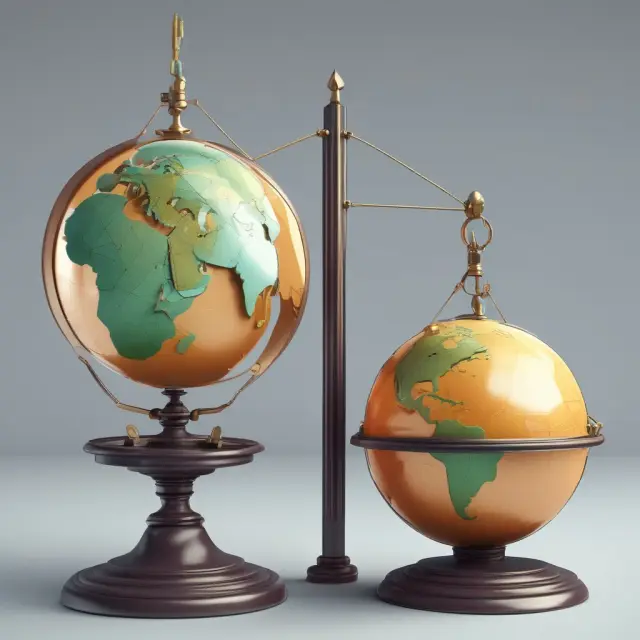 Image of two globes with interconnected cost-of-living rankings, illustrating how one city