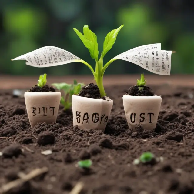 A vibrant garden with investment seeds symbolizing original costs growing amongst meticulously kept financial records