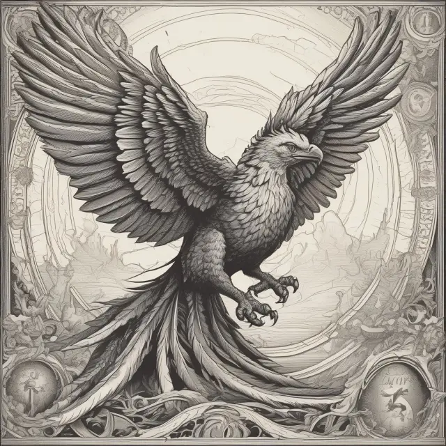 Phoenix rising from financial ledgers with reinvested dividends increasing its base for accurate capital gains calculation