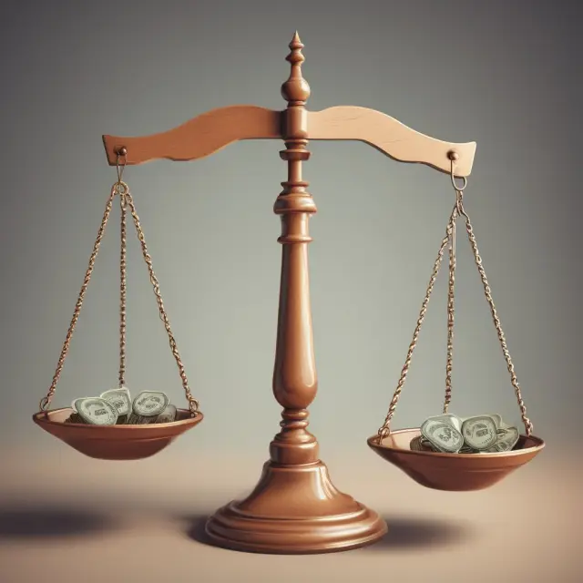 Balance scale comparing mutual fund investments to various cost basis methods: Average Cost Basis, FIFO, LIFO, and High/Low Cost.
