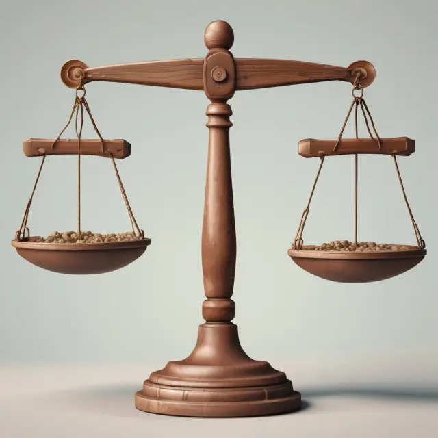 Image: A balanced scale representing cost of equity. One pan holds dividends per share (DPS), while the other cradles growth rate of dividends (GRD).