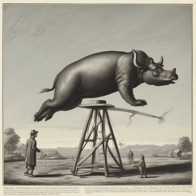 A teeter-totter symbolizing the balance of power between producers and consumers during cost-push inflation, with a scale tilting towards production costs