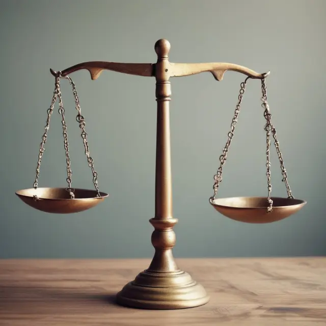 An image of a balanced scale, representing fairness and justice in counteroffer negotiations, with two hands symbolizing transparency and honesty, and a background illustrating ethical dilemmas.