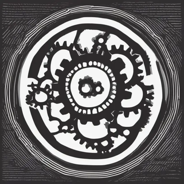 Interconnected gears representing counterparties in a financial transaction, emphasizing risk management and stability