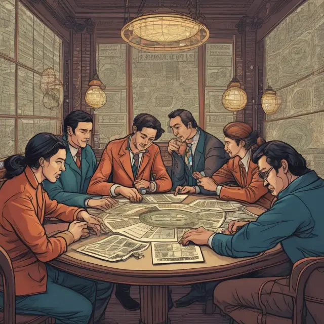 Seller and importer engaging in a counterpurchase agreement as global trade wheels depict the interconnected nature of international transactions
