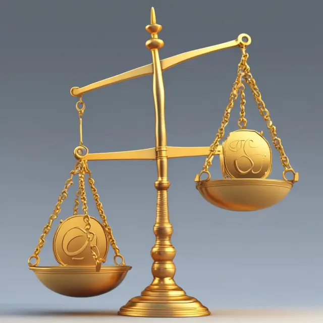 A golden scale balanced between countertrade symbols and international trade policy guidelines