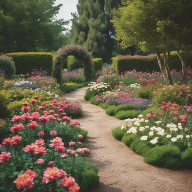 Vibrant flowers symbolizing property values thrive within the boundaries of a meticulously maintained garden, illustrating the positive impact of property covenants on real estate investments.