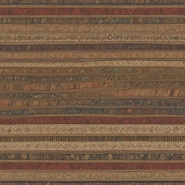 A quilt displaying covenant symbols from finance, real estate, law, and religion interwoven together