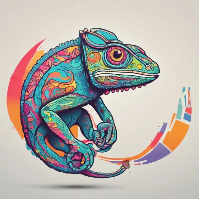 Chameleon shifting colors to represent a visually appealing, professional cover letter design