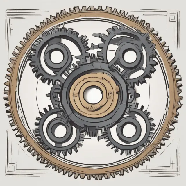 Visualization of two interconnected gears symbolizing the balance between two countries adhering to the Covered Interest Rate Parity concept.