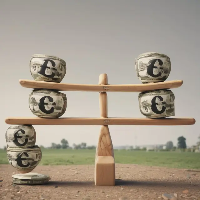 Seesaw with currency levers imbalanced by taxes, transaction costs, and capital controls, depicting the limitations of covered interest rate parity