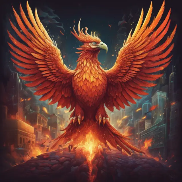 Image of a Phoenix CPA rising above technology, globe, and stack of regulations to emphasize transformation