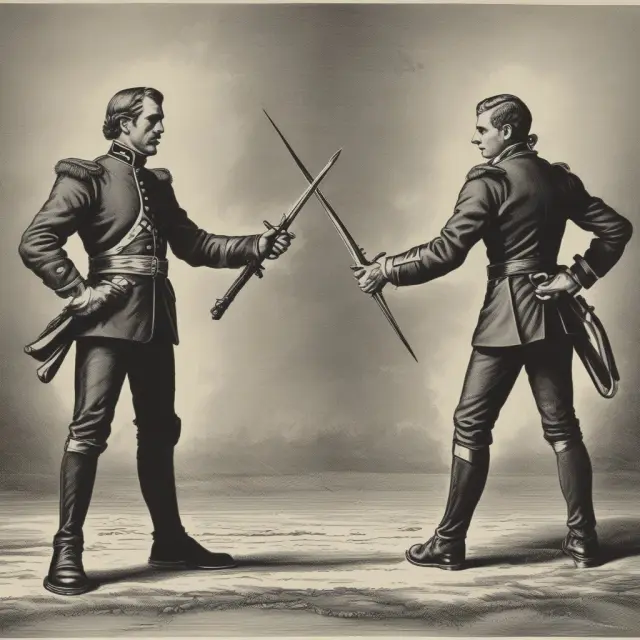 Two knights locked in combat, representing the struggle between page views and CPM impressions within digital marketing. Both metrics crucial for website success.
