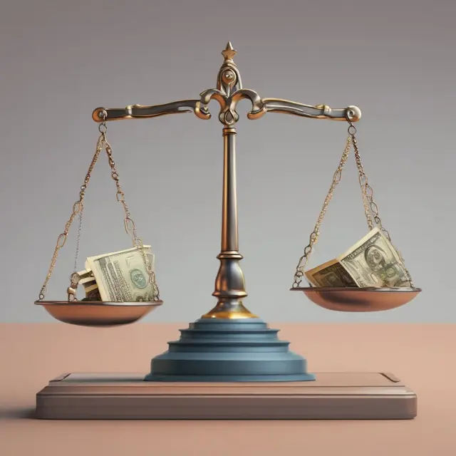 Two scales symbolizing credit card balance (heavier) and statement balance (lighter), emphasizing their importance in maintaining financial health.