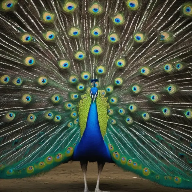 A proud peacock with well-spread feathers symbolizes creditworthiness in lending, insurance, employment, and institutional investment decisions