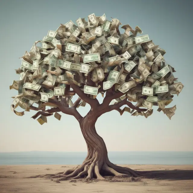 Tree illustrating a flexible line of credit for managing business cash flow