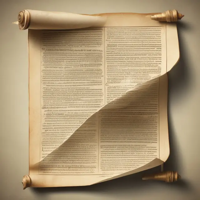 An ancient scroll unrolling to depict various historical periods, each representing a civilization