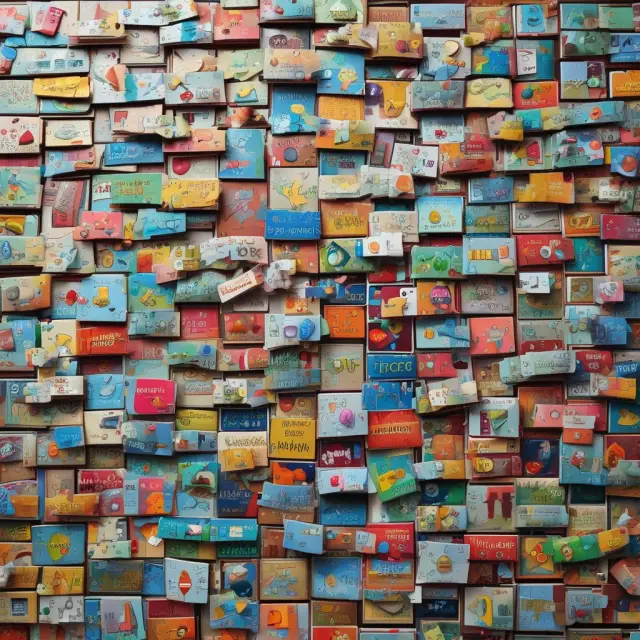 An intricately designed puzzle depicting various credit card terms: Annual Percentage Rate (APR), Balance Transfer, Cash Advance, Credit Limit, Grace Period, and Secured Credit Cards