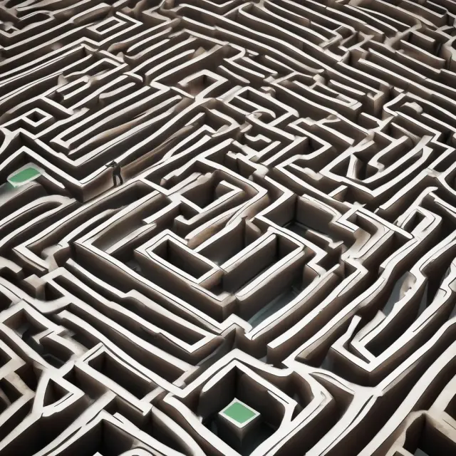 An institutional investor delicately balancing on a tightrope, navigating through a labyrinth of regulatory requirements while assessing risks associated with credit-linked notes