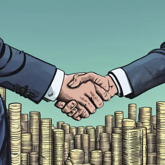 A deal between a credit default swap dealer and a bond investor symbolizing the marriage of risk in CLN investments