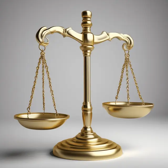 A golden scale balances creditworthiness and interest rates, with fees depicted as small weights.