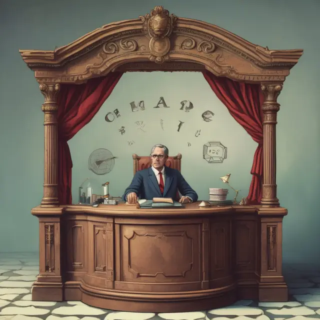 Image of credit rating agencies examining various corporations and municipalities, assessing their financial health and assigning ratings based on their trustworthiness