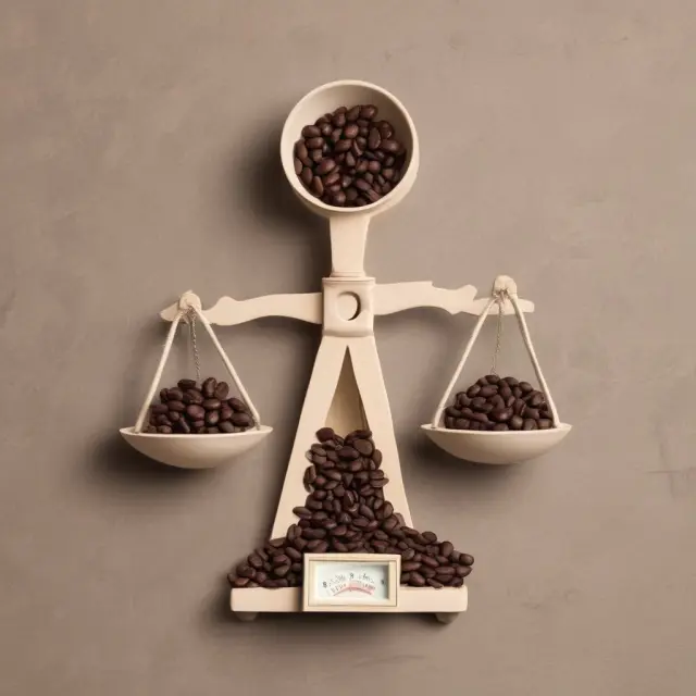 Scale shifting from coffee beans to tea leaves symbolizes the impact of price changes on substitute goods demand.