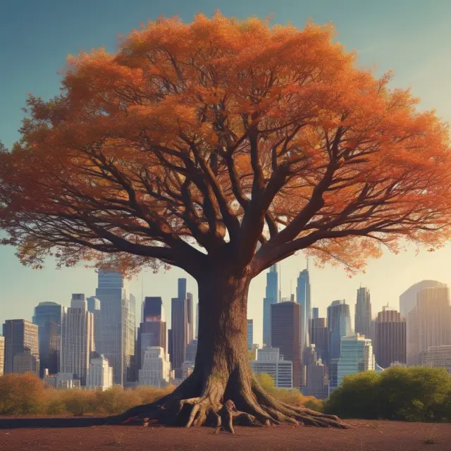 JPMorgan Chase and Wells Fargo depicted as interconnected trees sharing resources, symbolizing their effective cross-selling strategies