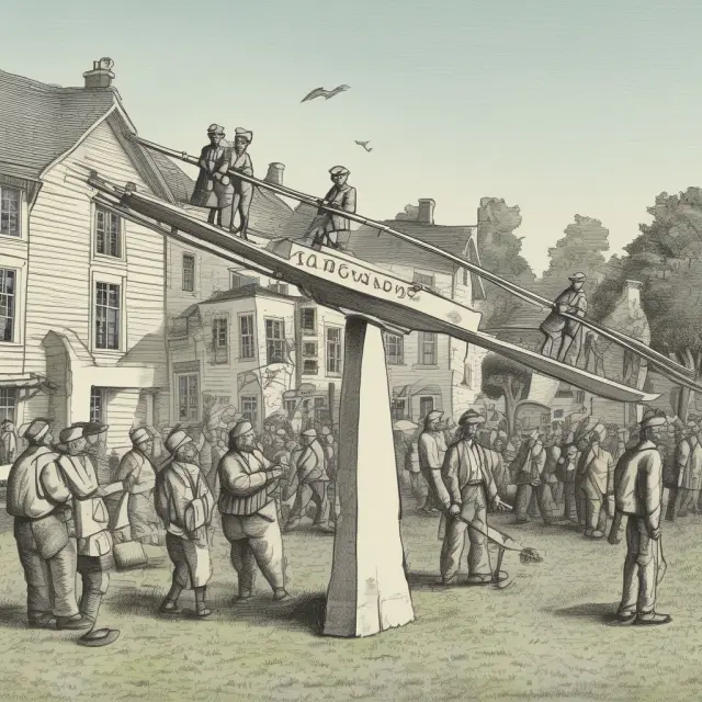 Two economic theories on a seesaw, symbolizing their interplay on government spending and private sector activity