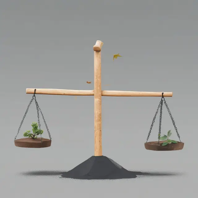 Seesaw illustrating the impact of government spending on private sector investment and consumption, affecting aggregate demand