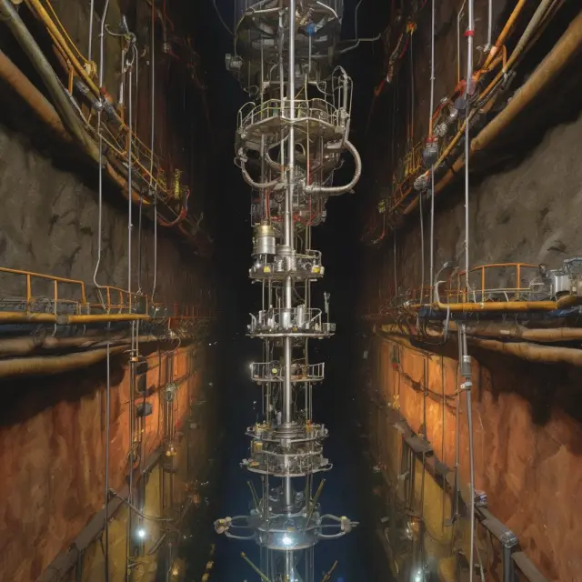 A drill bit piercing through the Earth to extract crude oil from a reservoir while overcoming various geological challenges