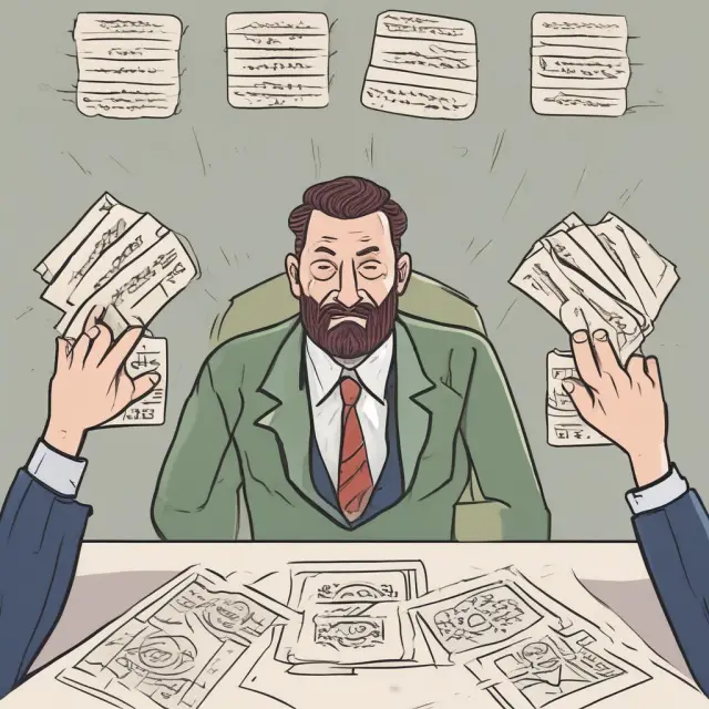 An investor, represented by a thinking person silhouette, weighs two cards: one labeled 