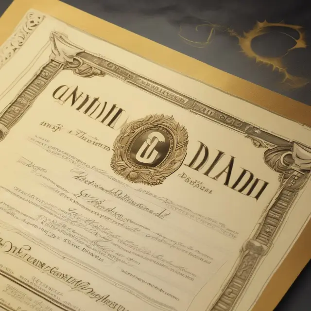 Golden dividend certificate image illustrating cum dividend status for new investors