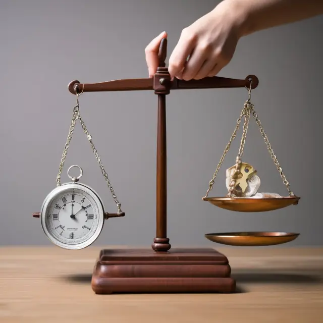 A traveler comparing unfavorable exchange rates at two scales, potentially losing money