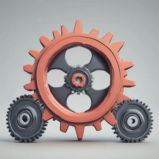 Two gears illustrating lower and higher current ratios impacting debt financing and investor perception