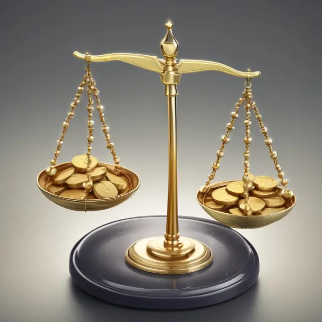 Golden scales balanced by coins signifying Current Yield (left) and a crystal ball filled with pearls representing Yield to Maturity, demonstrating the importance of assessing investment returns.