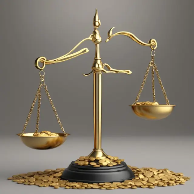 A set of golden scales with bonds represented as weighing instruments, tilting in favor of higher current yields.
