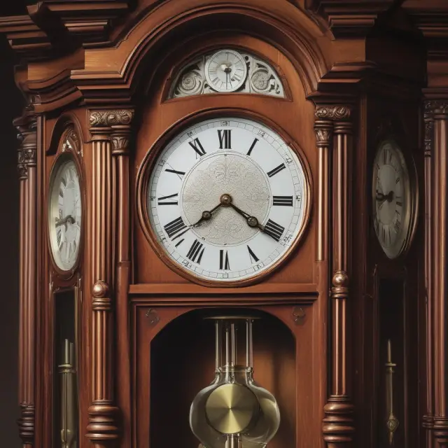 A grandfather clock displays three faces representing custodial accounts, trusts, and college savings plans.