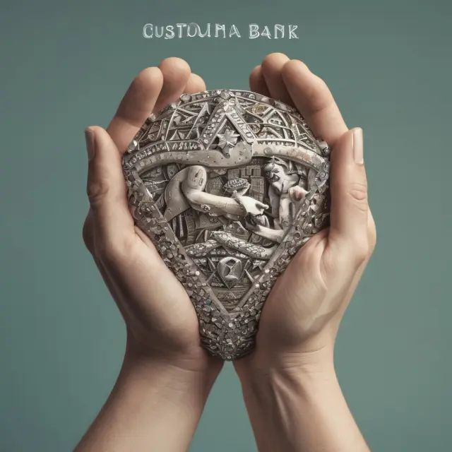 Two hands holding separate jewels, representing custodian banks and mutual fund custodians, emphasizing their unique focuses