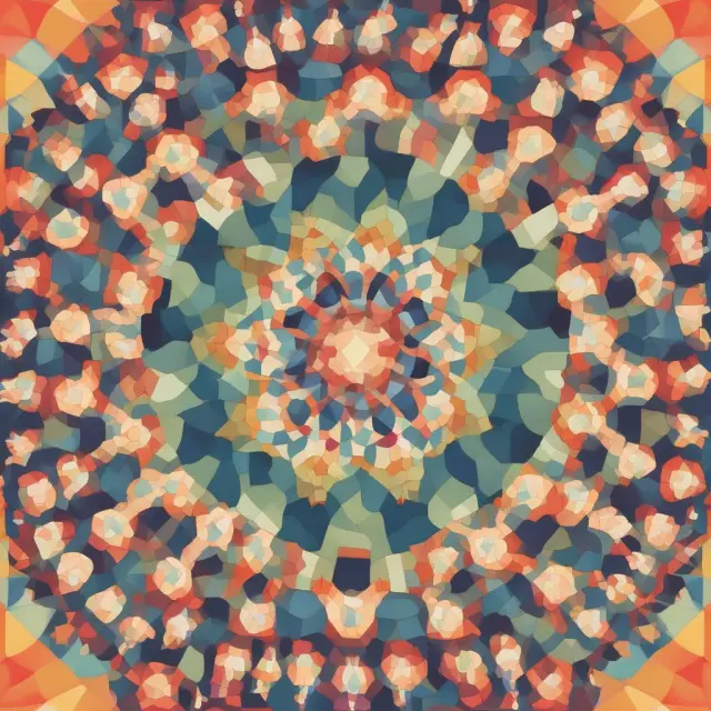 A colorful kaleidoscope depicting diverse customer demographics and personas intertwining to form a vibrant market landscape.