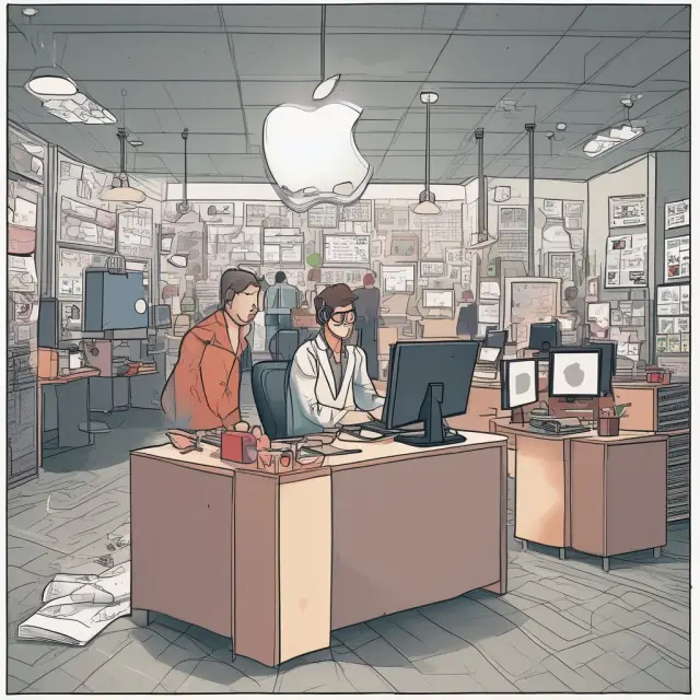 Apple Genius fixing fragmented customer service with AI and data, representing the transformation of customer service.