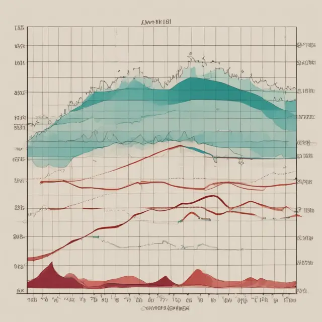 Graph showing cyclical industries represented by bull and bear symbols on an undulating line, symbolizing business cycles