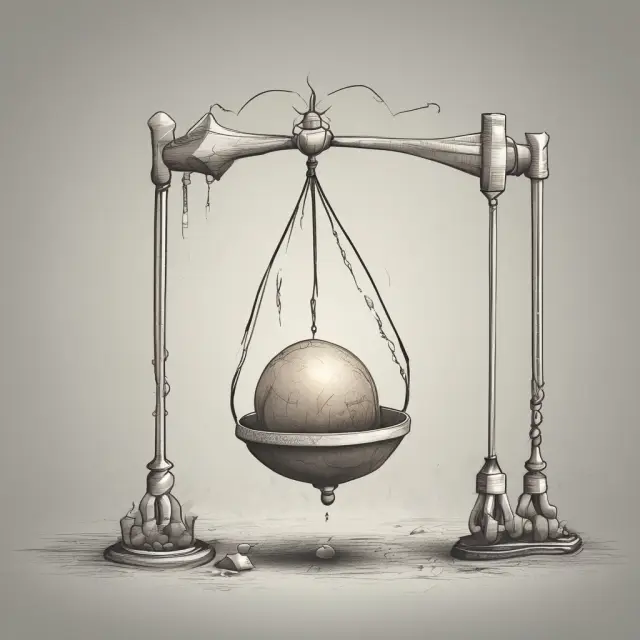 A pendulum swinging between expansion and recession, representing the nature of cyclical stocks.