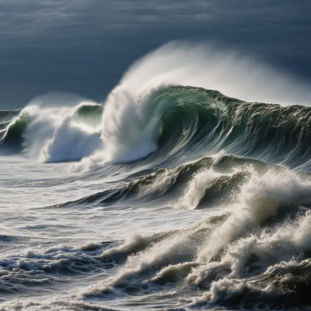 A metaphorical sea depicting the ups and downs of cyclical stocks due to economic conditions.